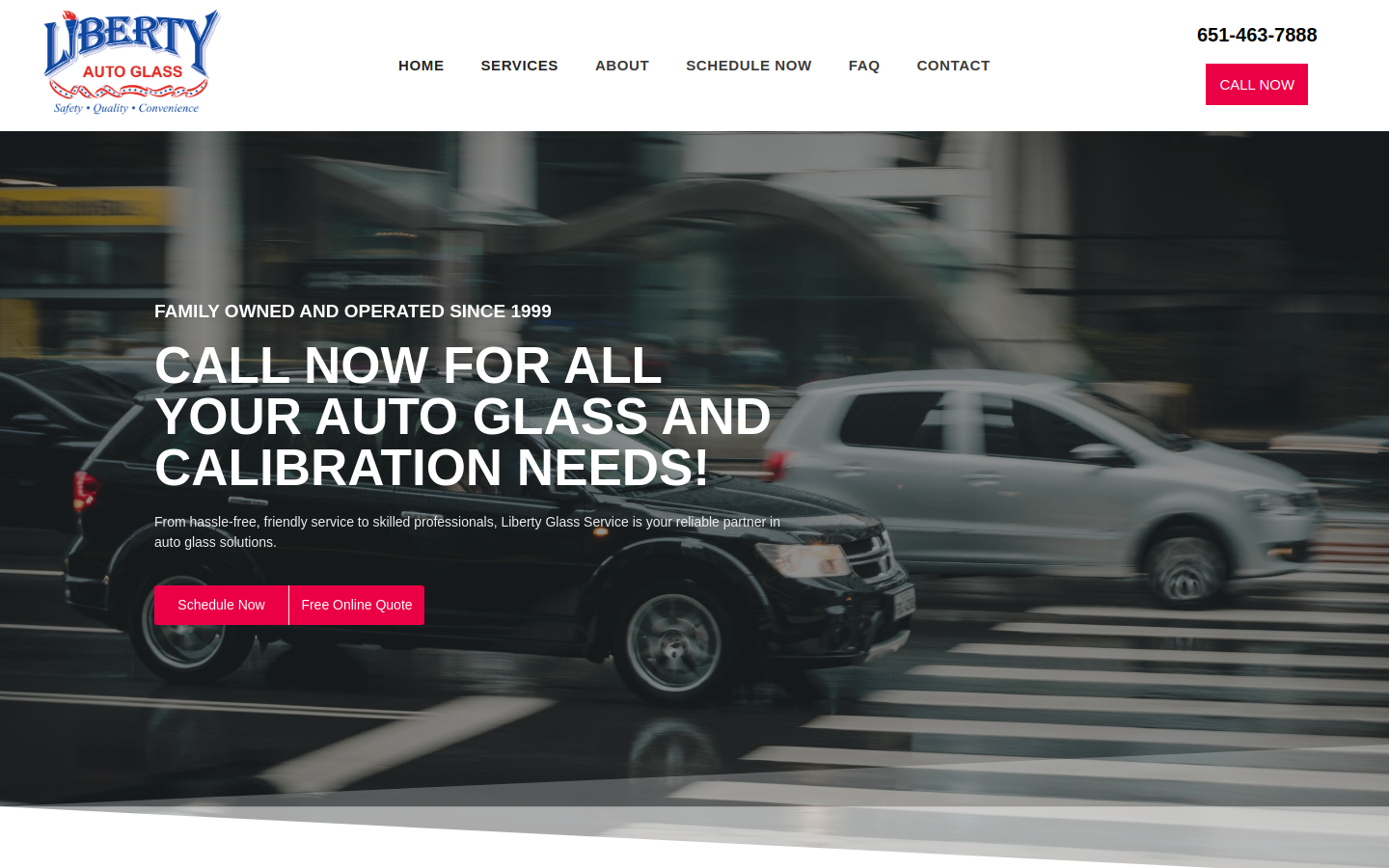 Liberty Auto Glass website